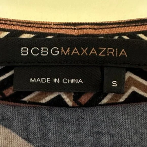 BCBGMaxAzria brown and black floral midi dress size S - Picture 3 of 7